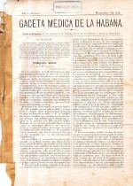 Gaceta Medica de La Habana -No 1 - 1878